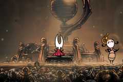 hornet sitting down in hollow knight silksong.